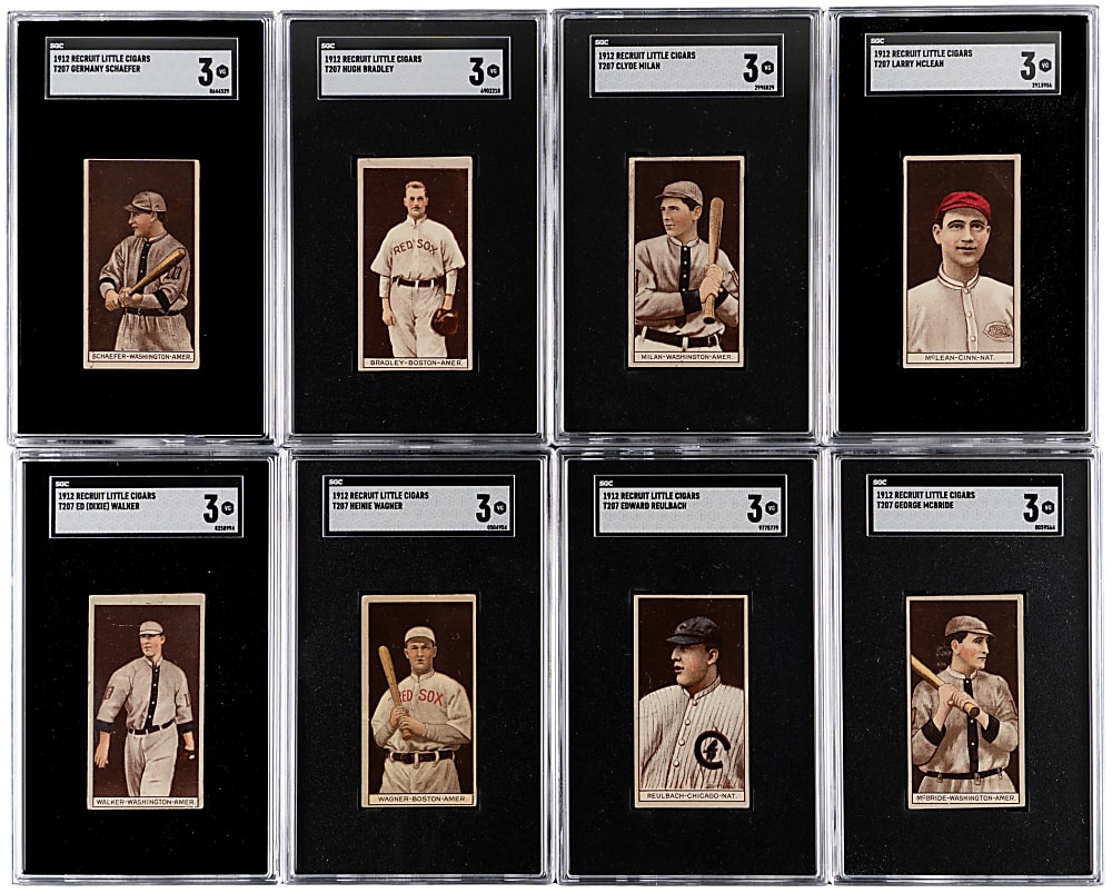 1912 T207 Brown Background SGC VG 3 Graded Starter Set (24) with Shortprints