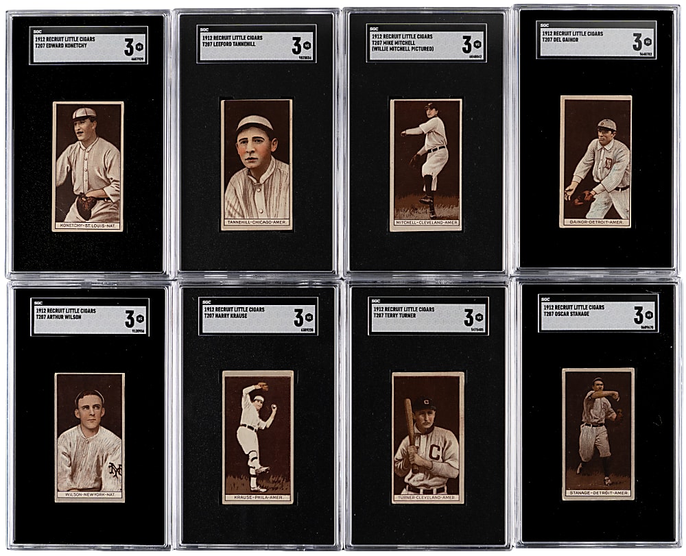 1912 T207 Brown Background SGC VG 3 Graded Starter Set (24) with Shortprints