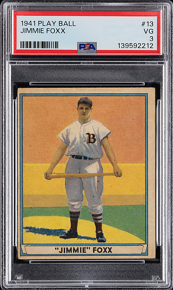 1941 Play Ball #13 Jimmie Foxx PSA VG 3