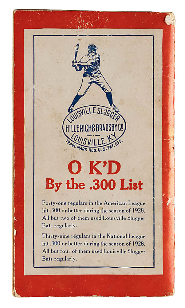 1929 The Sporting News Record Book with Babe Ruth & Lou Gehrig Cover