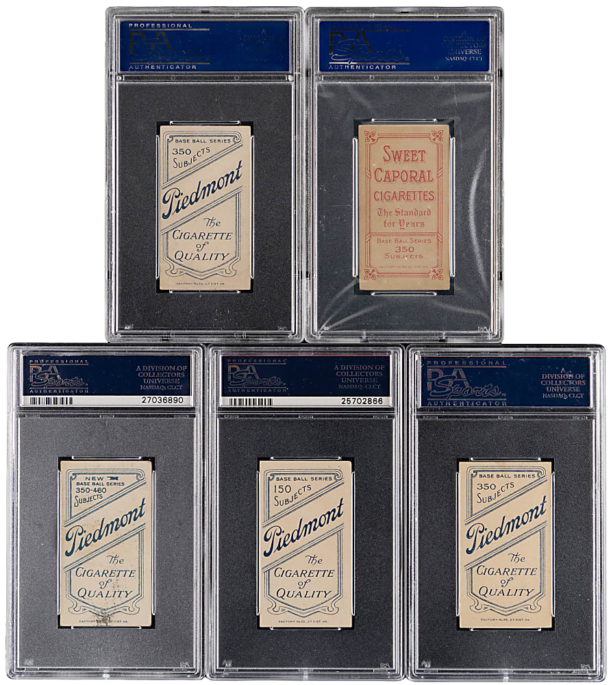 1909-1911 T206 White Border PSA Graded EX 5 Group (5)