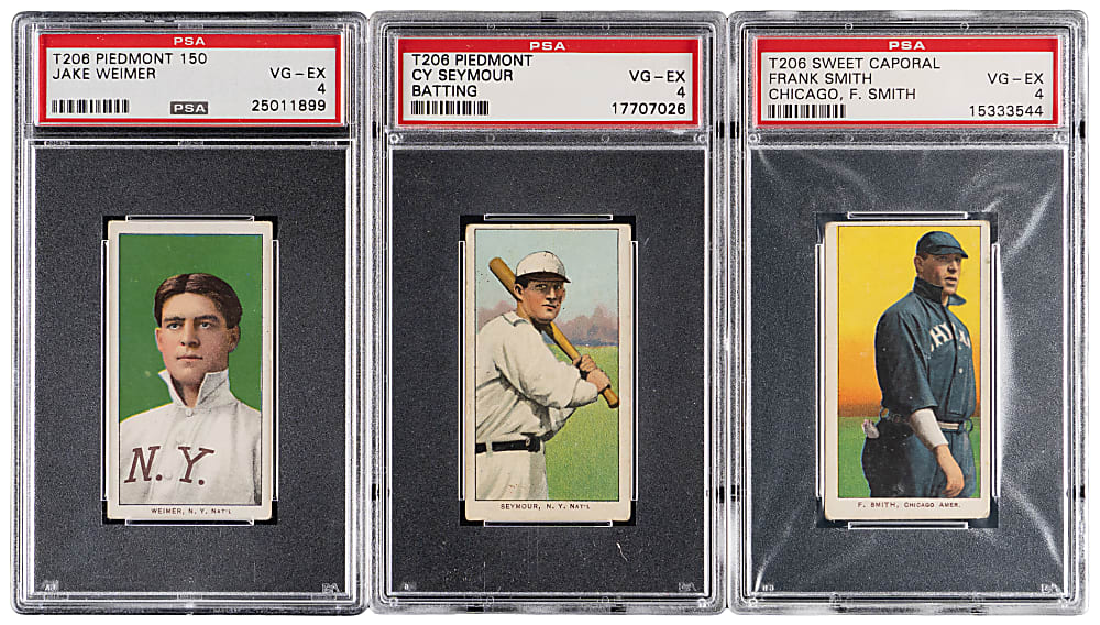 1909-1911 T206 White Border PSA VG-EX 4 Graded Collection (9)