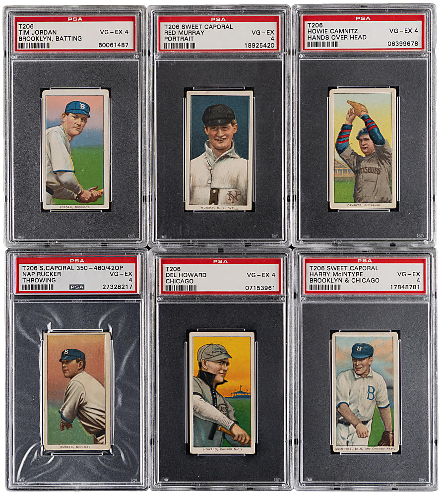 1909-1911 T206 White Border PSA Graded VG-EX 4 Collection (12)