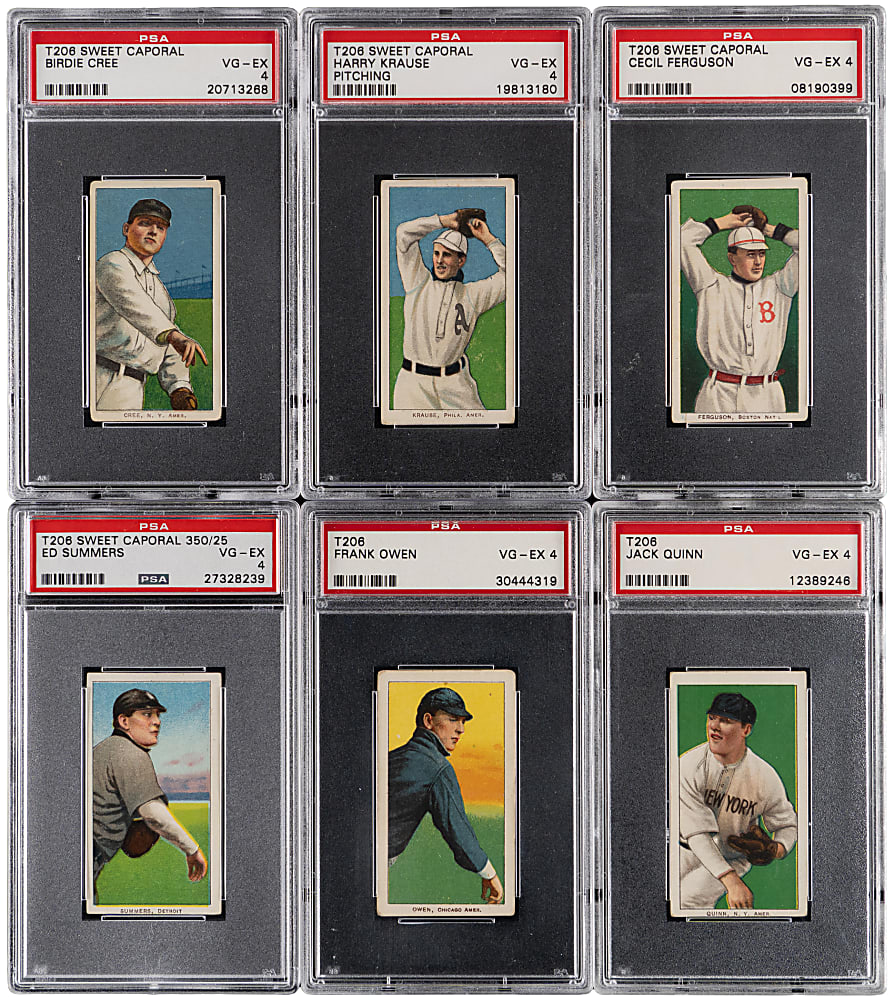 1909-1911 T206 White Border PSA Graded VG-EX 4 Collection (12)