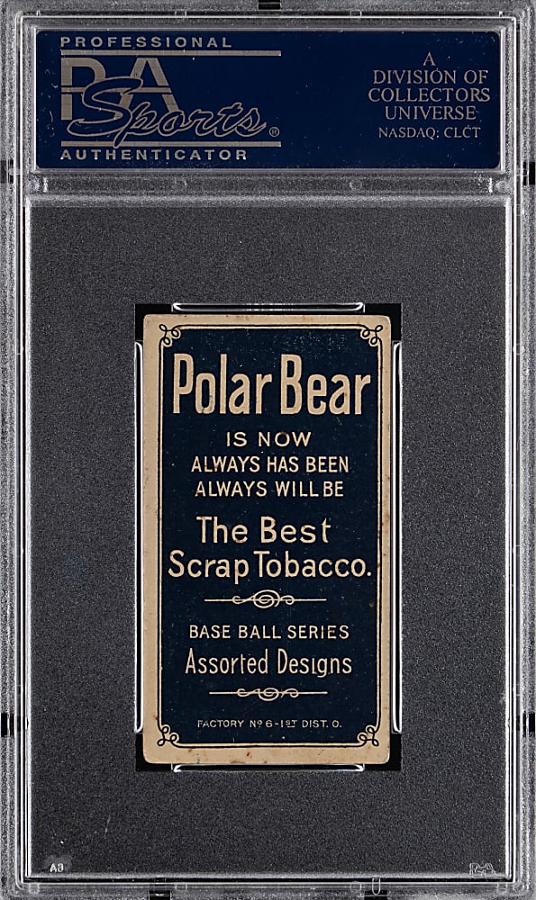 1909-1911 T206 White Border Fred Burchell Polar Bear Back PSA VG-EX 4