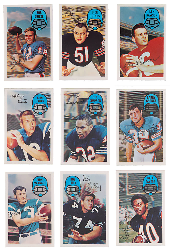 1970 Kellogg's Football Complete Set (60) - Sharp!