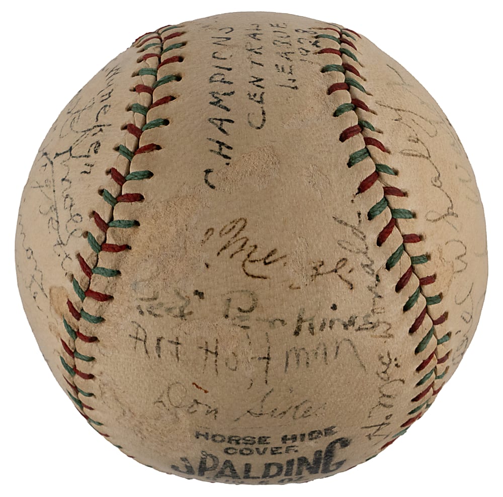 1928 Central League Champions Fort Wayne Chiefs Team-Signed Baseball with (20) Signatures