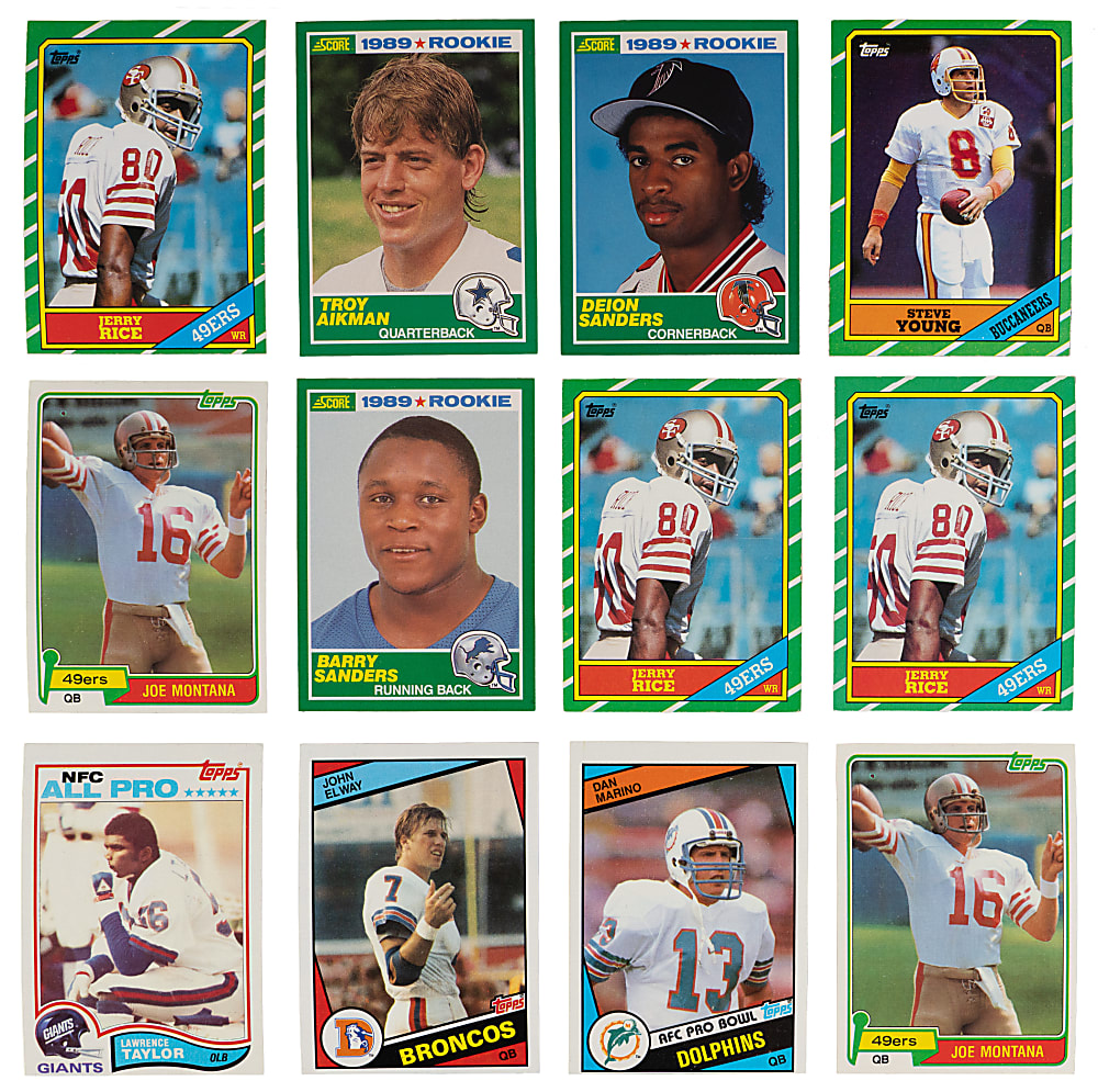 1981-1989 Football Stars & Rookies Collection (76) - Loaded with (2) Joe Montana & (3) Jerry Rice Rookies!