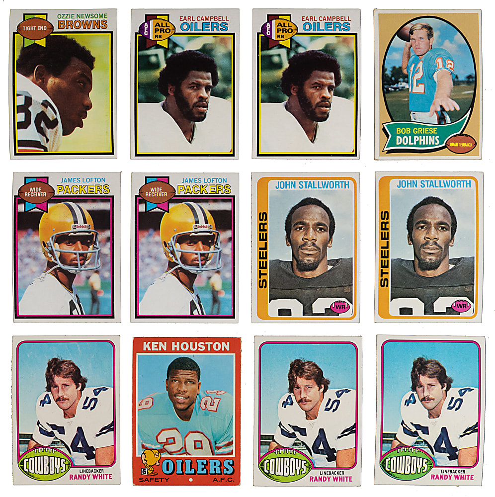 1970-1979 Football Stars & Rookies Collection (155) with Bradshaw, Simpson & Staubach Rookies - Loaded!