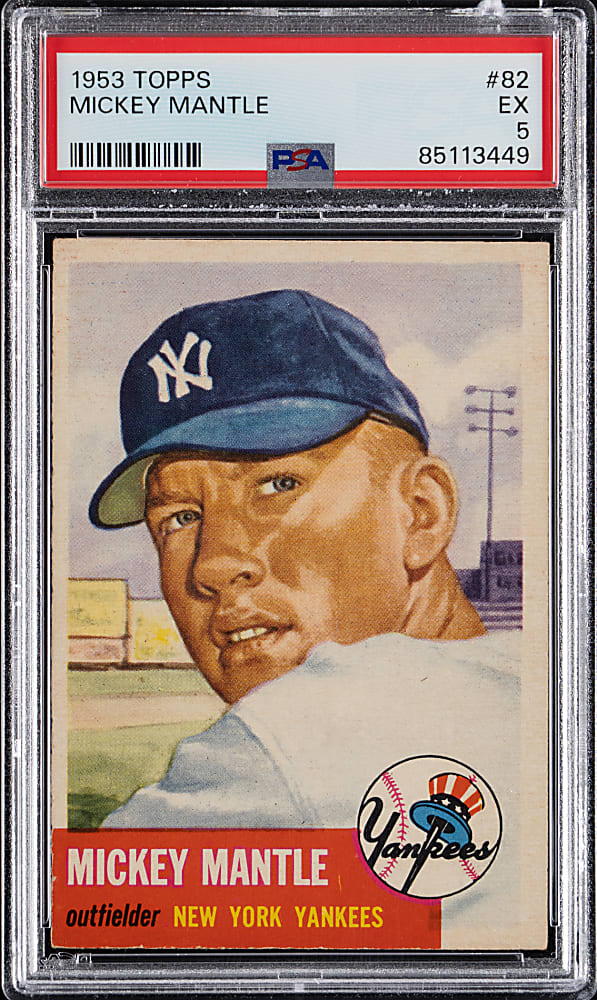 1953 Topps #82 Mickey Mantle PSA EX 5