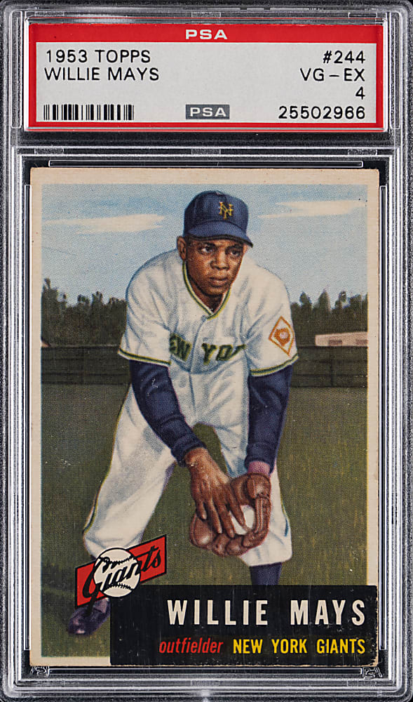 1953 Topps #244 Willie Mays High Number Shortprint PSA VG-EX 4