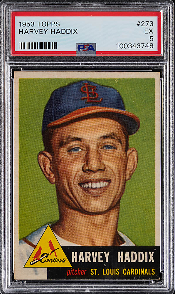 1953 Topps #273 Harvey Haddix Rookie High Number PSA EX 5