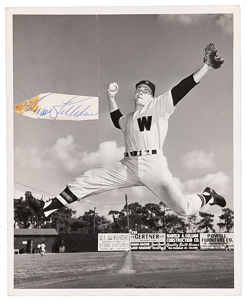 Harmon Killebrew Signature and Photograph Collection (6) with 1955 Rookie Year Wingfield Photograph & Rookie Era Cut Signature