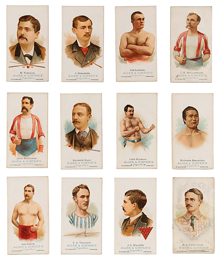 1888 N28 Allen & Ginter World's Champions Partial Set (30/50) with Bob Caruthers & Several Pugilists