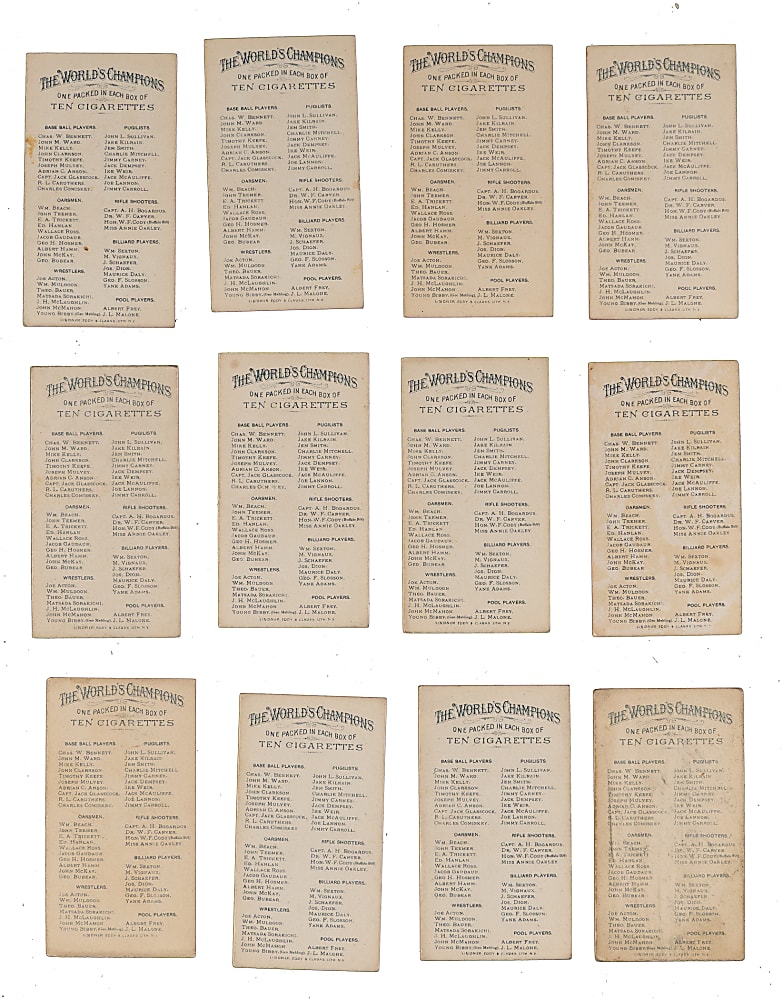 1888 N28 Allen & Ginter World's Champions Partial Set (30/50) with Bob Caruthers & Several Pugilists