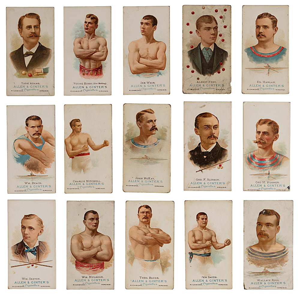 1888 N28 Allen & Ginter World's Champions Partial Set (30/50) with Bob Caruthers & Several Pugilists