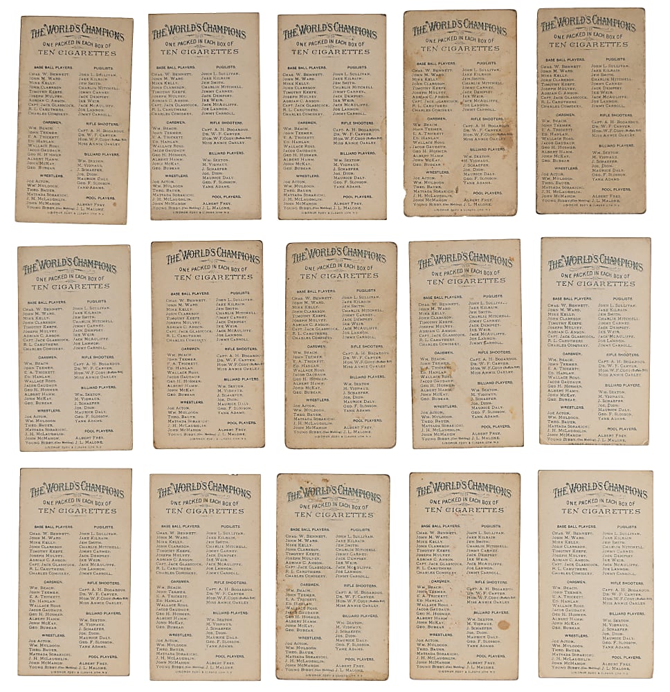 1888 N28 Allen & Ginter World's Champions Partial Set (30/50) with Bob Caruthers & Several Pugilists