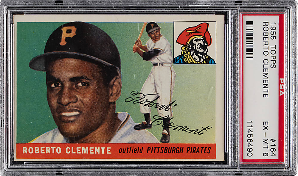 1955 Topps #164 Roberto Clemente Rookie PSA EX-MT 6
