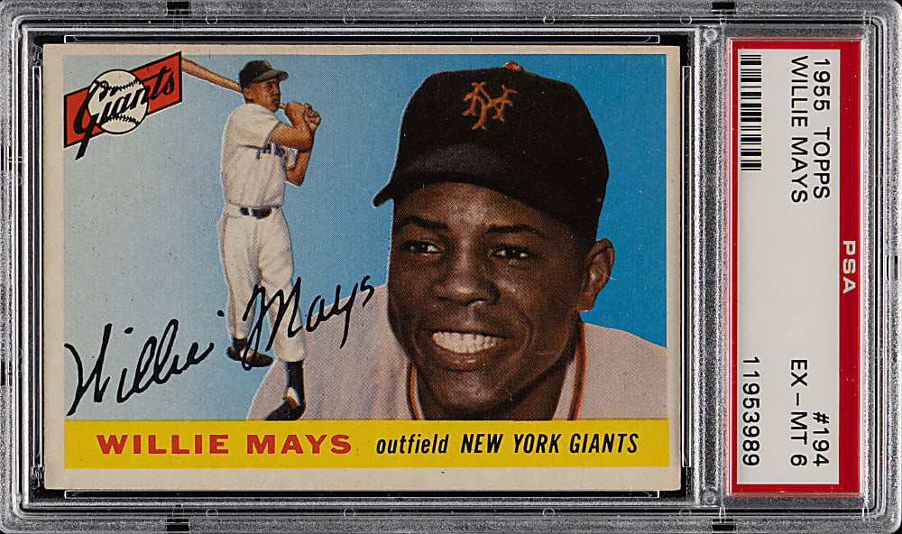 1955 Topps #194 Willie Mays PSA EX-MT 6