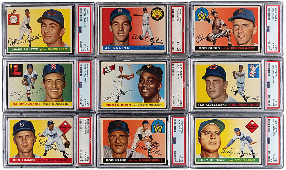 1955 Topps High-Grade Partial Set (156/206) with (37) PSA Graded Including (4) Hall of Famers & Several High Numbers