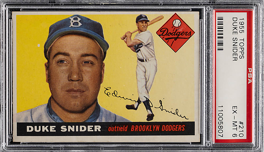 1955 Topps #210 Duke Snider PSA EX-MT 6