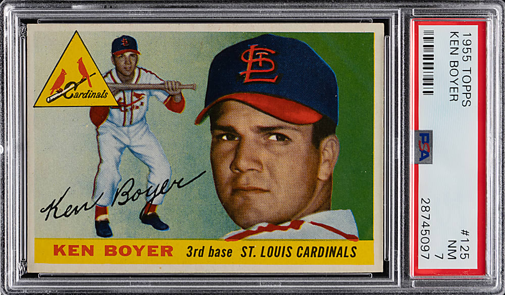 1955 Topps #125 Ken Boyer PSA NM 7