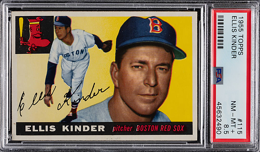 1955 Topps #115 Ellis Kinder PSA NM-MT+ 8.5