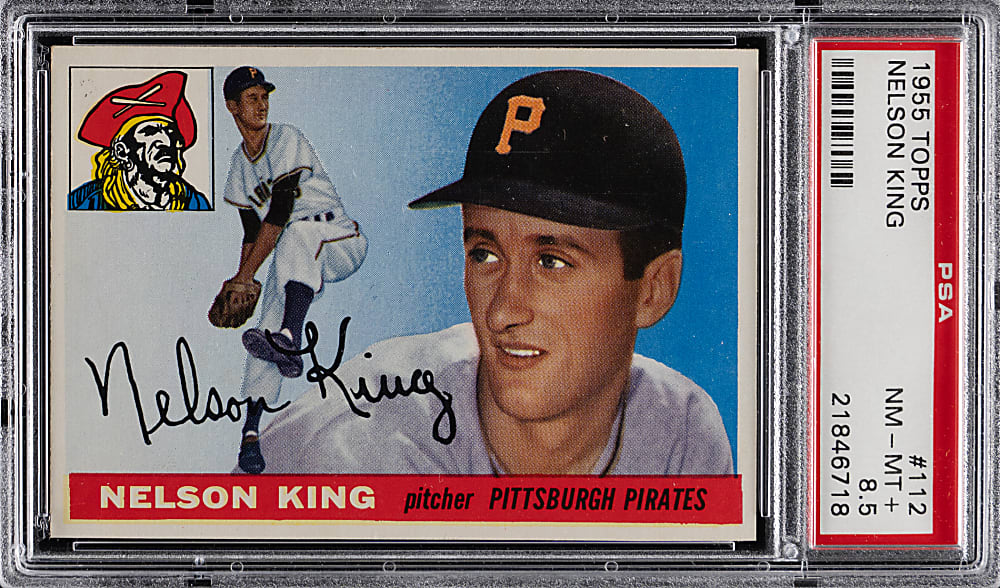1955 Topps #112 Nelson King PSA NM-MT+ 8.5