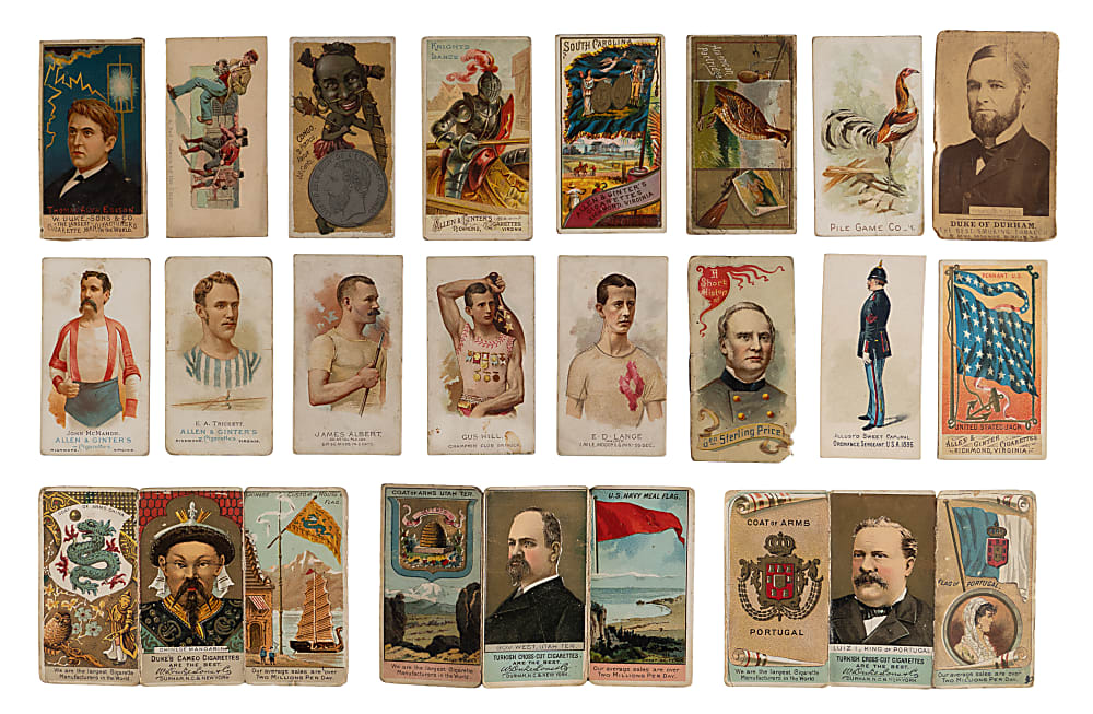 1880s Multi/Non-Sport Tobacco Card Shoebox Collection (219) with N28 & N29 Allen & Ginter World's Champions Boxers
