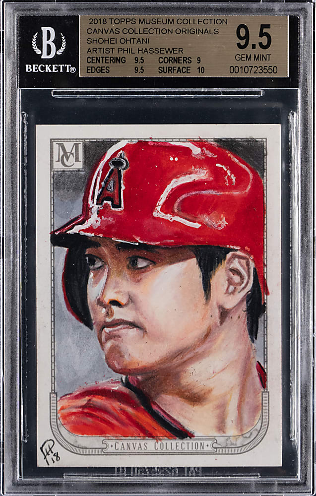 2018 Topps Museum Collection Shohei Ohtani Canvas Collection Originals #1/1 Sketch BGS GEM MINT 9.5 - Rookie Year