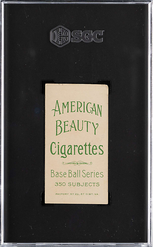 1909-1911 T206 White Border Larry Doyle with Bat SGC VG 3 - American Beauty 350 Subjects Back