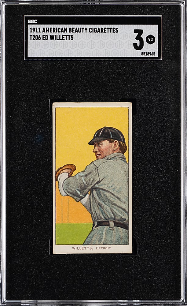 1909-1911 T206 White Border Ed Willetts SGC VG 3 - American Beauty 460 Subjects Back