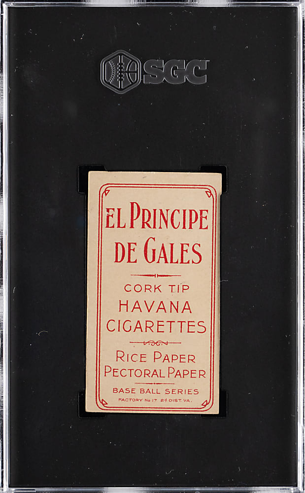 1909-1911 T206 White Border Jake Weimer SGC VG 3 - El Principe De Gales Back