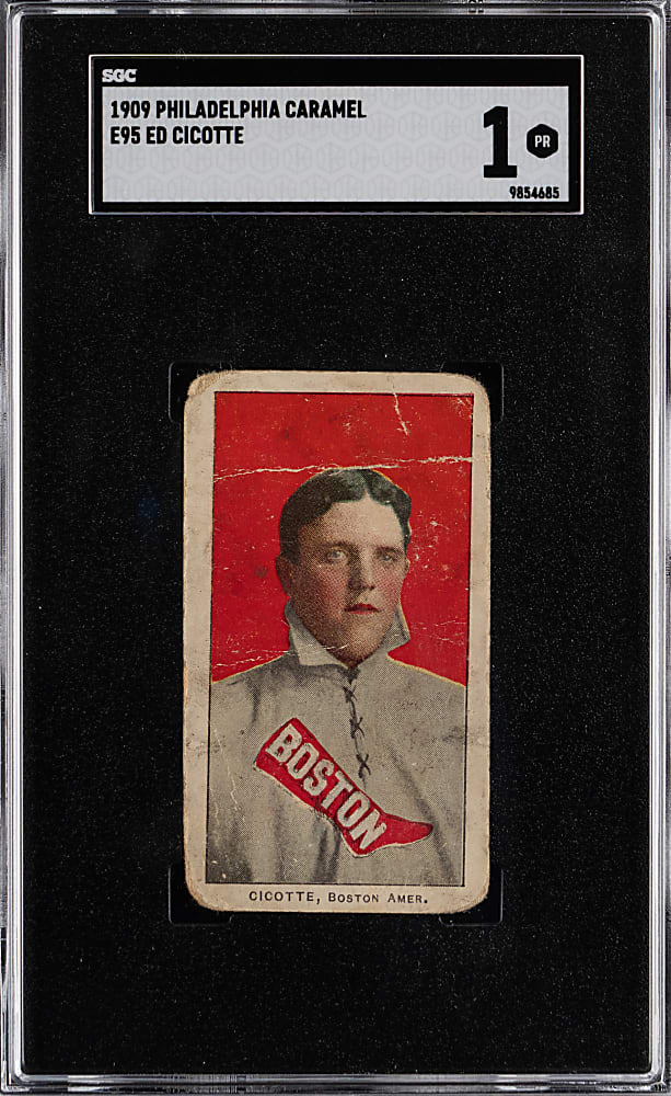 1909 E95 Philadelphia Caramel Ed Cicotte SGC POOR 1