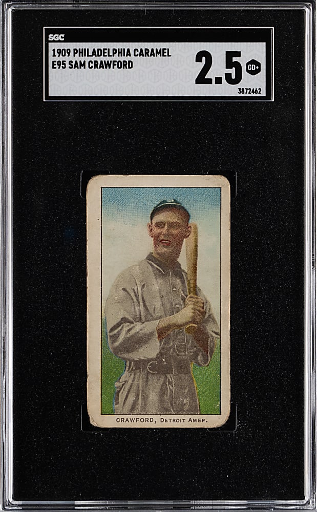 1909 E95 Philadelphia Caramel Sam Crawford SGC GOOD+ 2.5