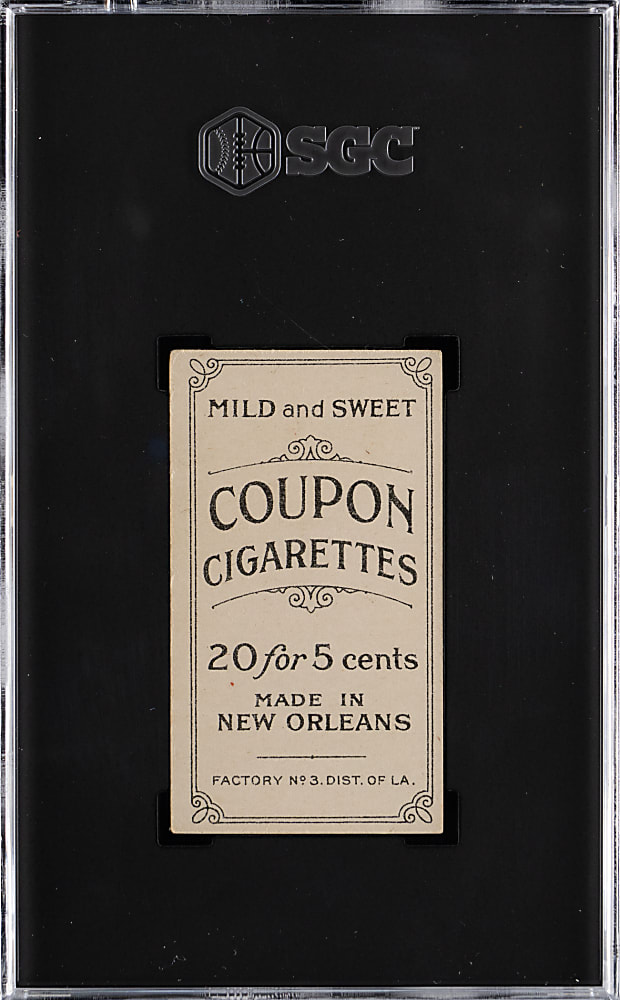 1914 T213-2 Coupon Cigarettes Ira Thomas Philadelphia Amer. SGC VG/EX+ 4.5 (Highest Graded by PSA/SGC)