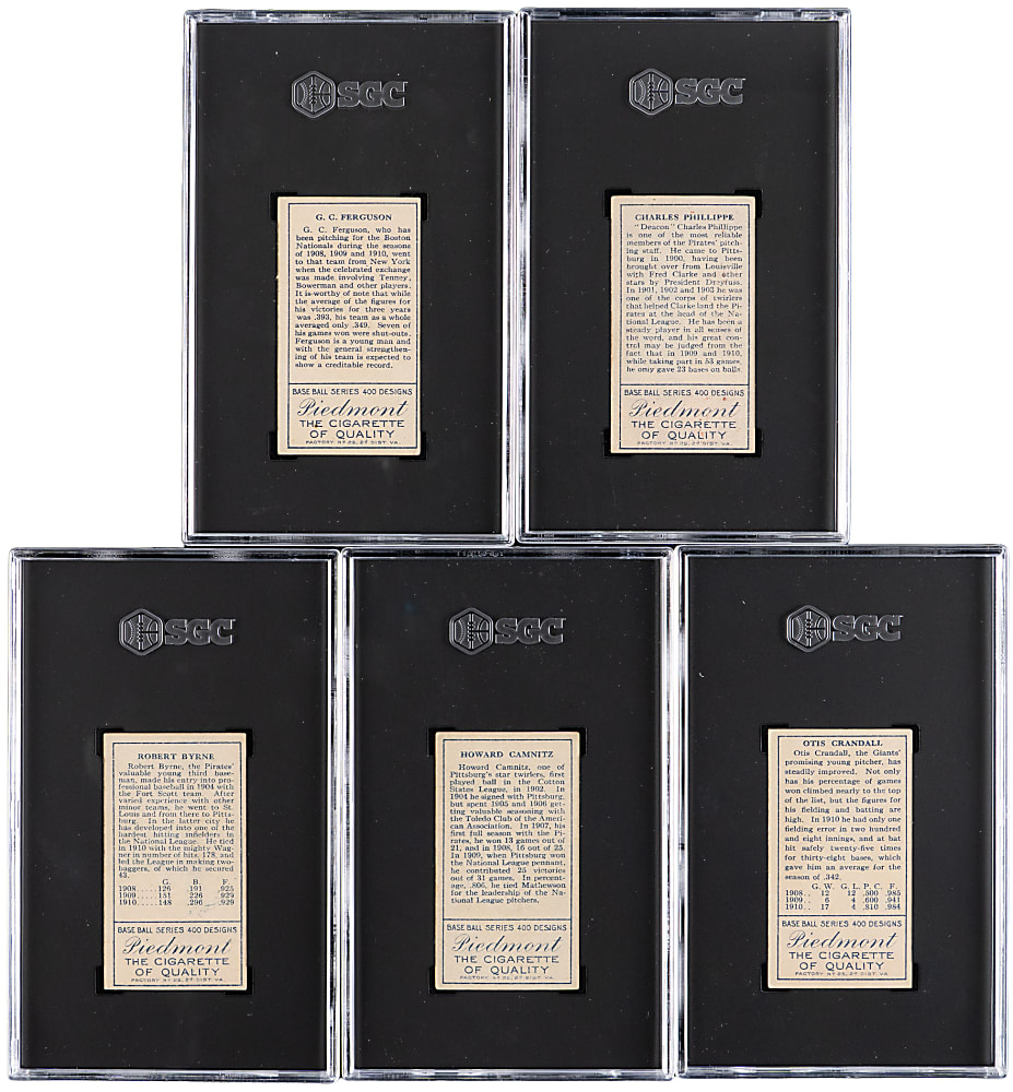 1911 T205 Gold Border SGC VG/EX+ 4.5 Graded Group (5)