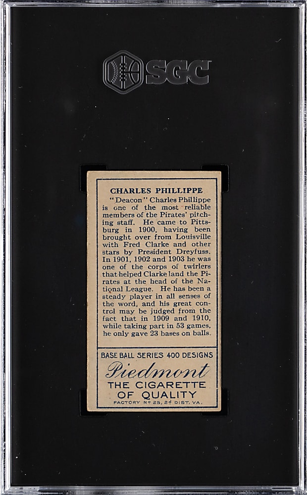 1911 T205 Gold Border Deacon Phillippe SGC EX 5