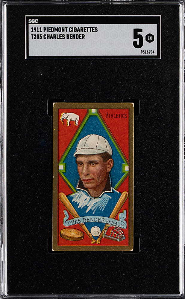1911 T205 Gold Border Chief Bender SGC EX 5