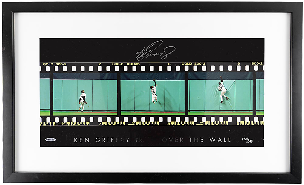 Circa 1990s Ken Griffey Jr. Signed "Over The Wall" Limited-Edition Framed Display – UDA Certified