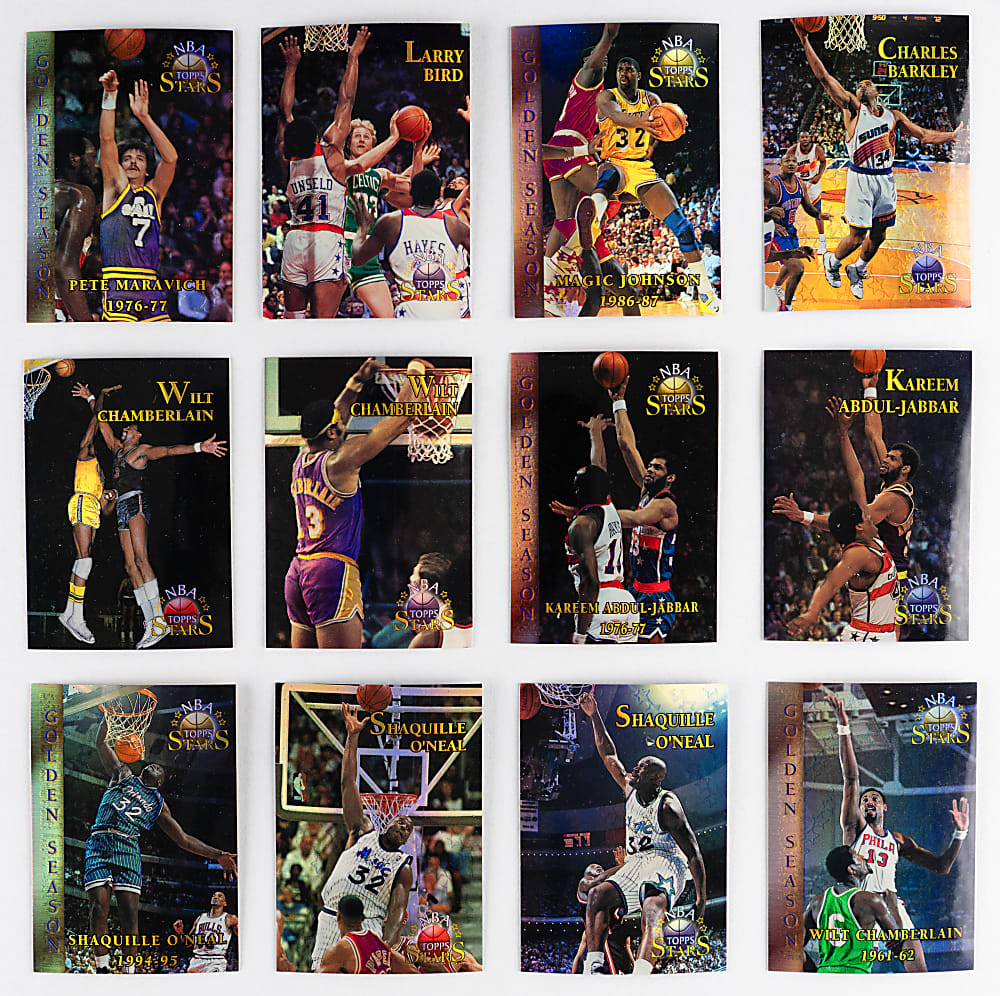 1996 Topps NBA Stars Refractor Near Complete Set (144/150) with All (3) Shaquille O'Neal - Tough Parallel!