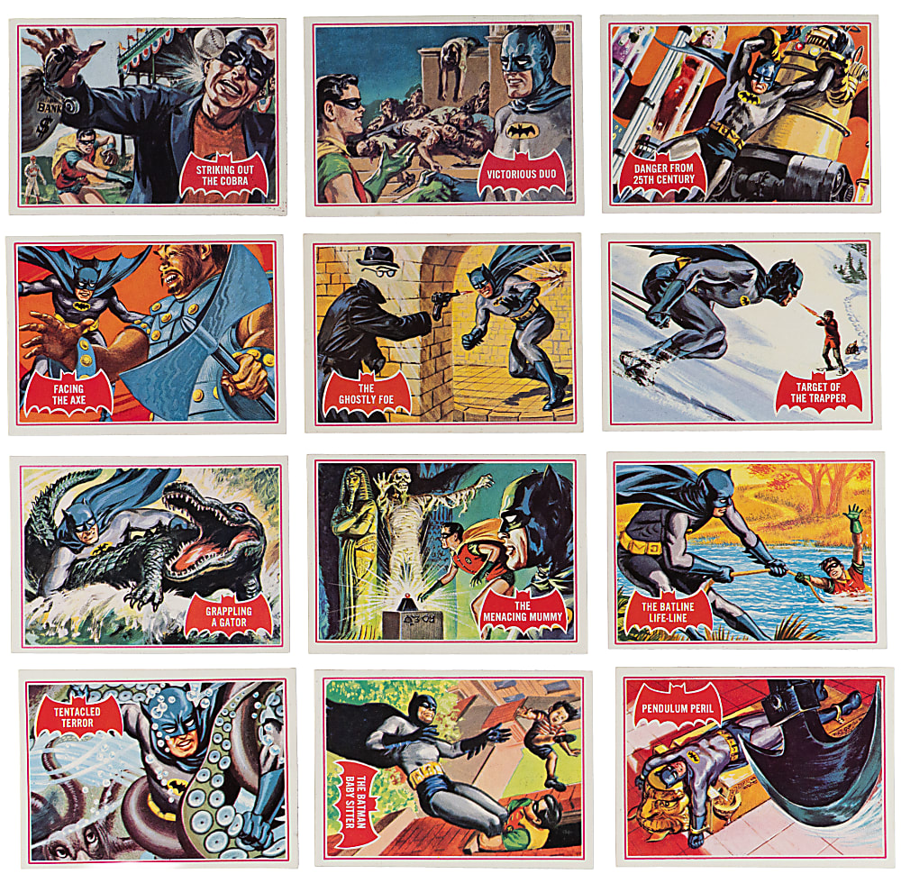 1966 Topps Batman Red Bat Near Complete Set (43/44)