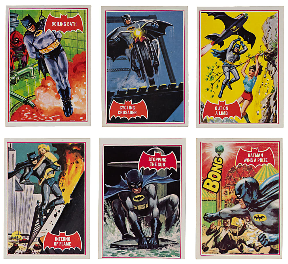 1966 Topps Batman Red Bat Near Complete Set (43/44)