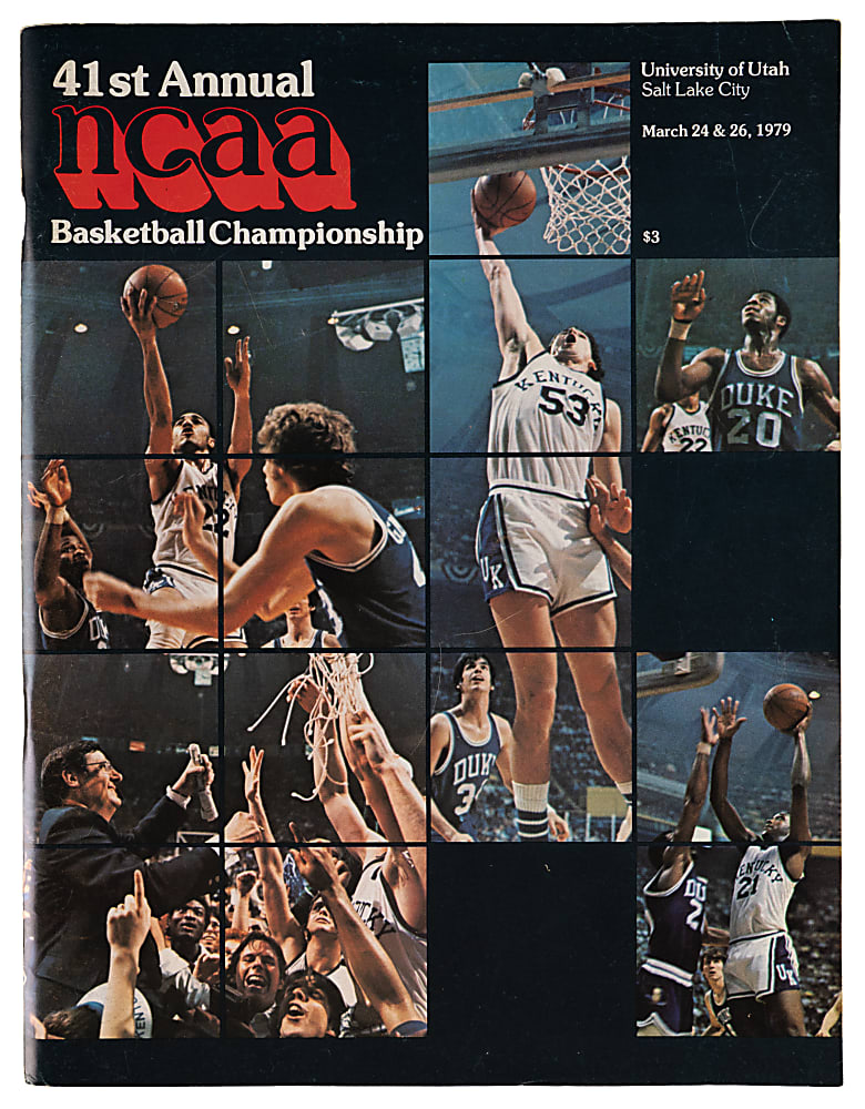 March 24-26, 1979 41st Annual NCAA Final Four Basketball Program with Magic Johnson Versus Larry Bird!