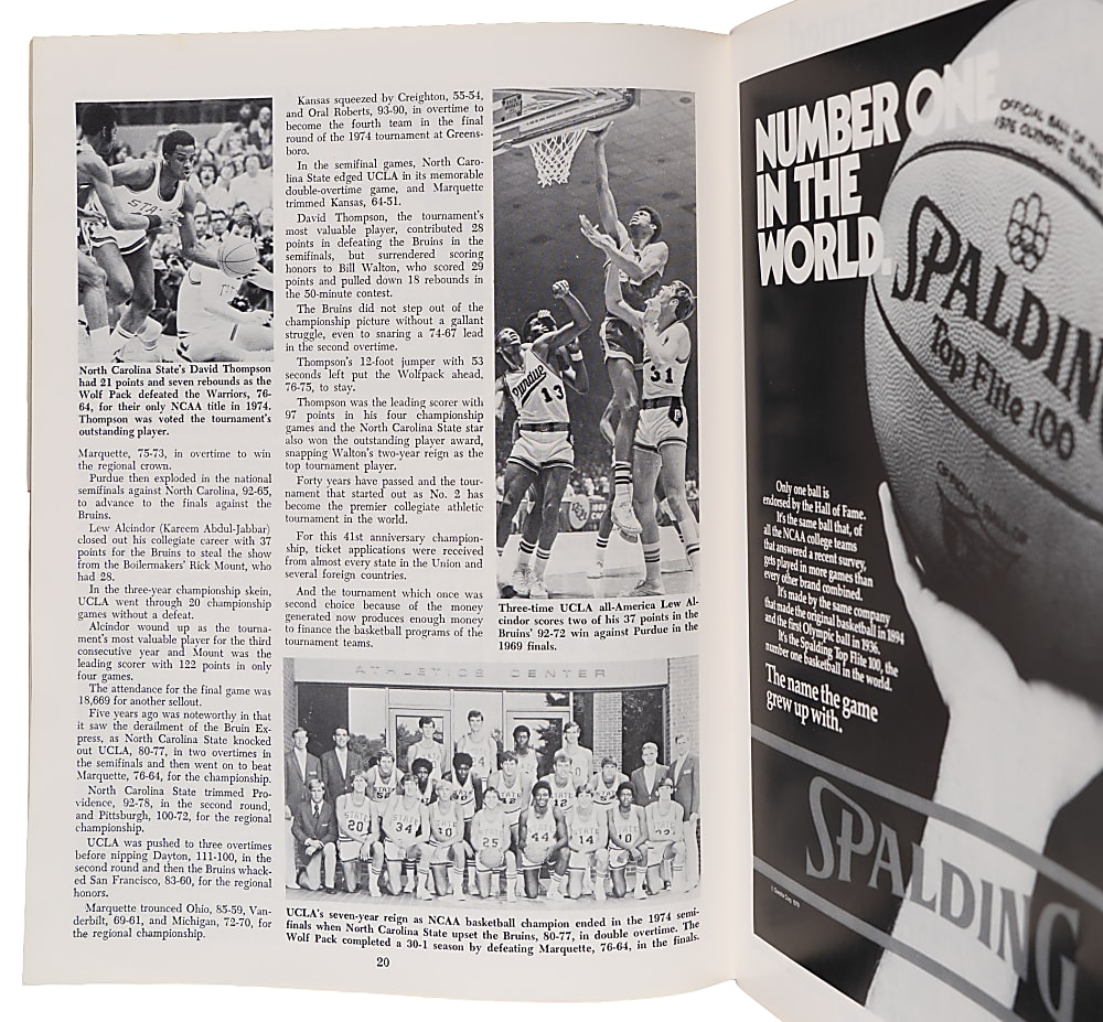 March 24-26, 1979 41st Annual NCAA Final Four Basketball Program with Magic Johnson Versus Larry Bird!