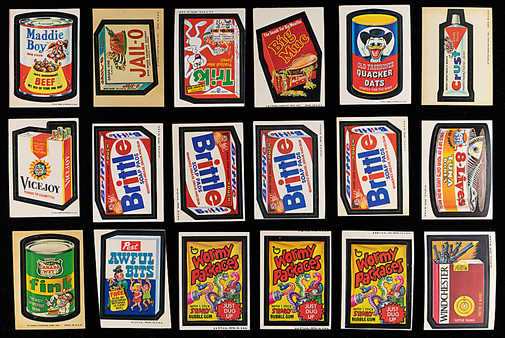 1973-1975 Topps Wacky Packs Series #1-12 Collection (593) with Several Tougher Examples