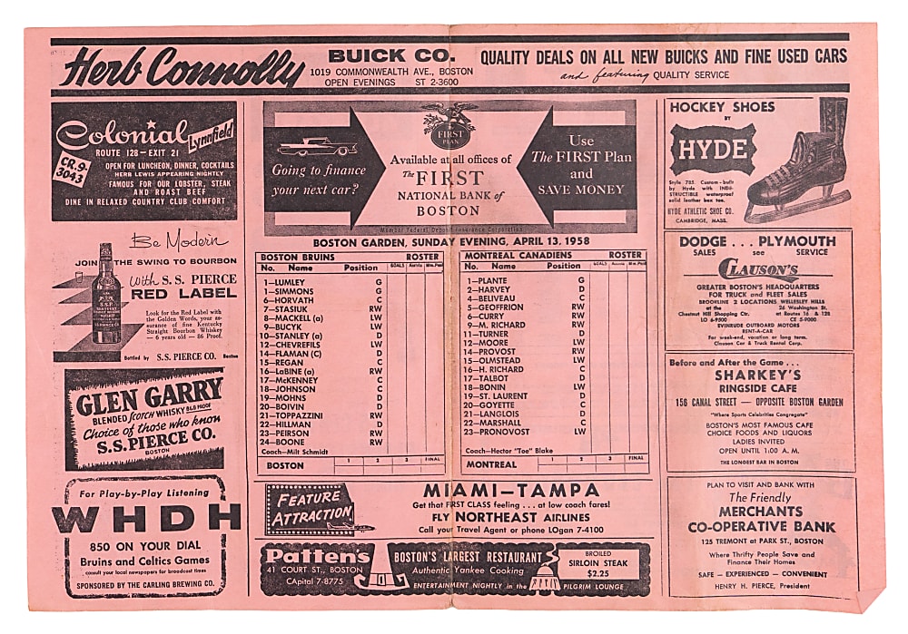 1958-1973 Stanley Cup Finals/Playoffs Program Collection (7) with (6) Finals Games & Bobby Orr First Final Four Appearance