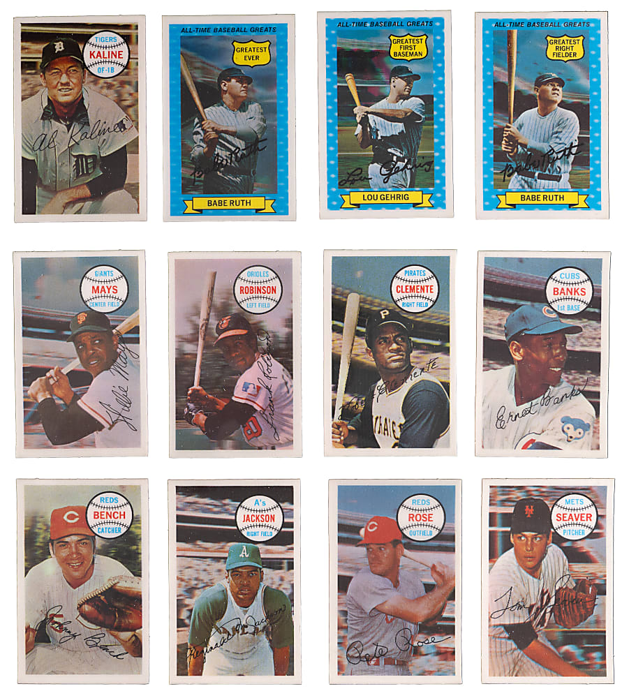 1970-1983 Kellogg's Complete Sets (4) with Sharp 1970, 1972 All-Time Greats & Boxed 1979 and 1983