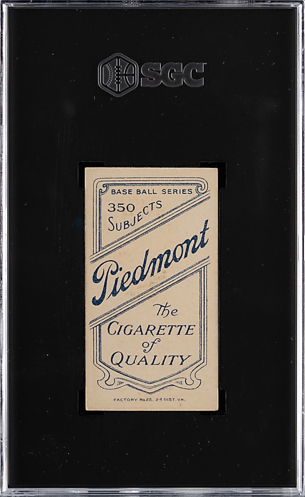 1909-1911 T206 White Border Hughie Jennings One Hand Showing SGC EX+ 5.5