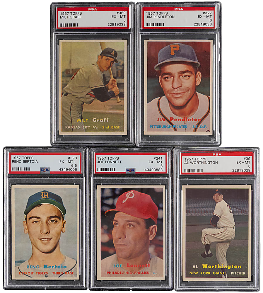 1957 Topps Partial Set (275/407) with (7) Graded & Several Keys
